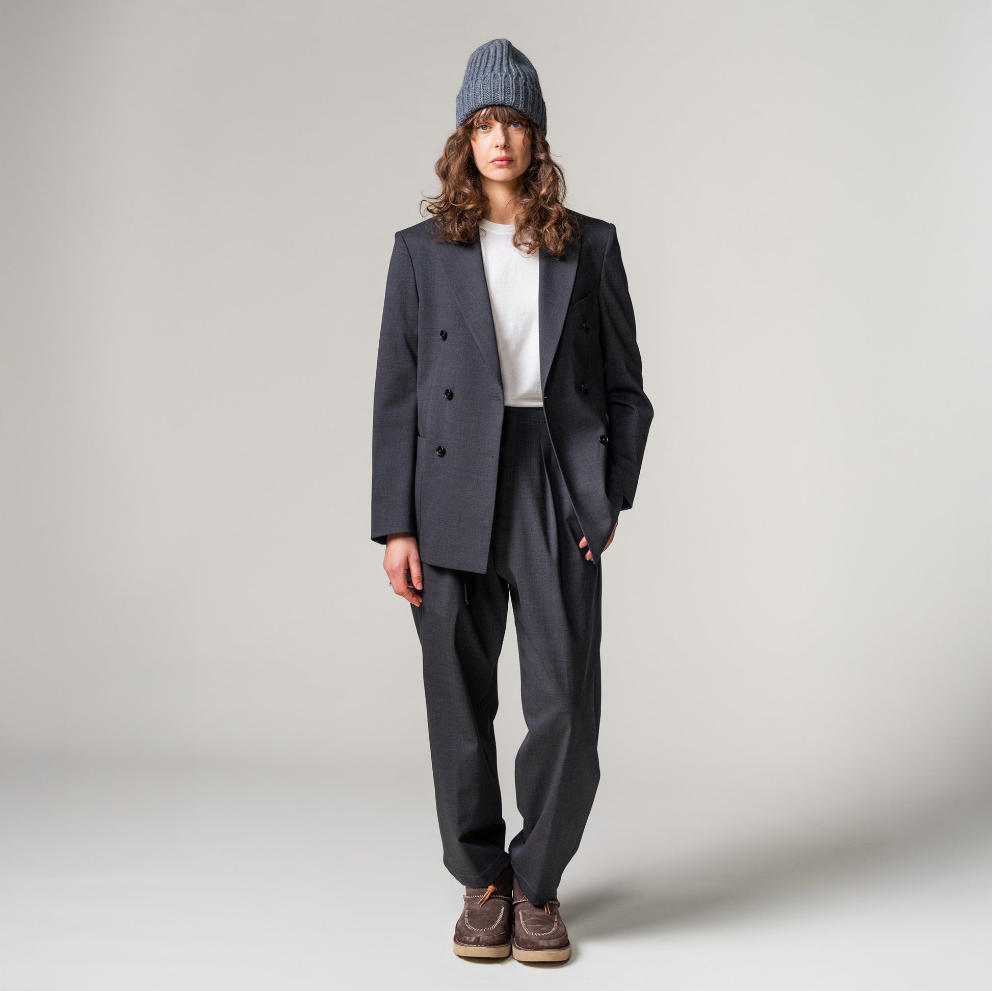 Seven Gauge U Blazer Grigio / S Double Breast Blazer Tropical Wool