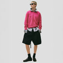 Seven Gauge U Sweater Fuschia / S Cotton Crewneck Sweater