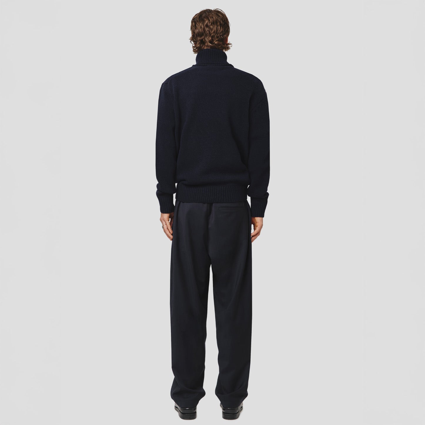 Seven Gauge U Sweater Lambswool High Neck Sweater