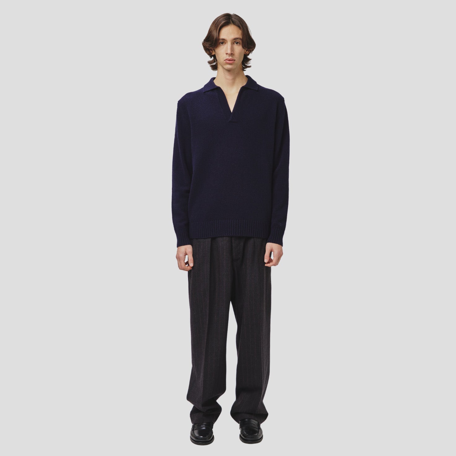 Seven Gauge U Sweater Lambswool Polo