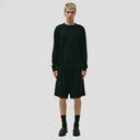 Seven Gauge U Sweater Nero / S Cotton Crewneck Sweater