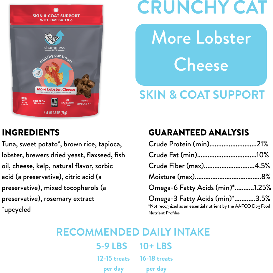 Shameless Pets More Lobster, Cheese Crunchy Cat Treats