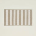 Simple Striped Terry Bath Mat, Ivory/Flax