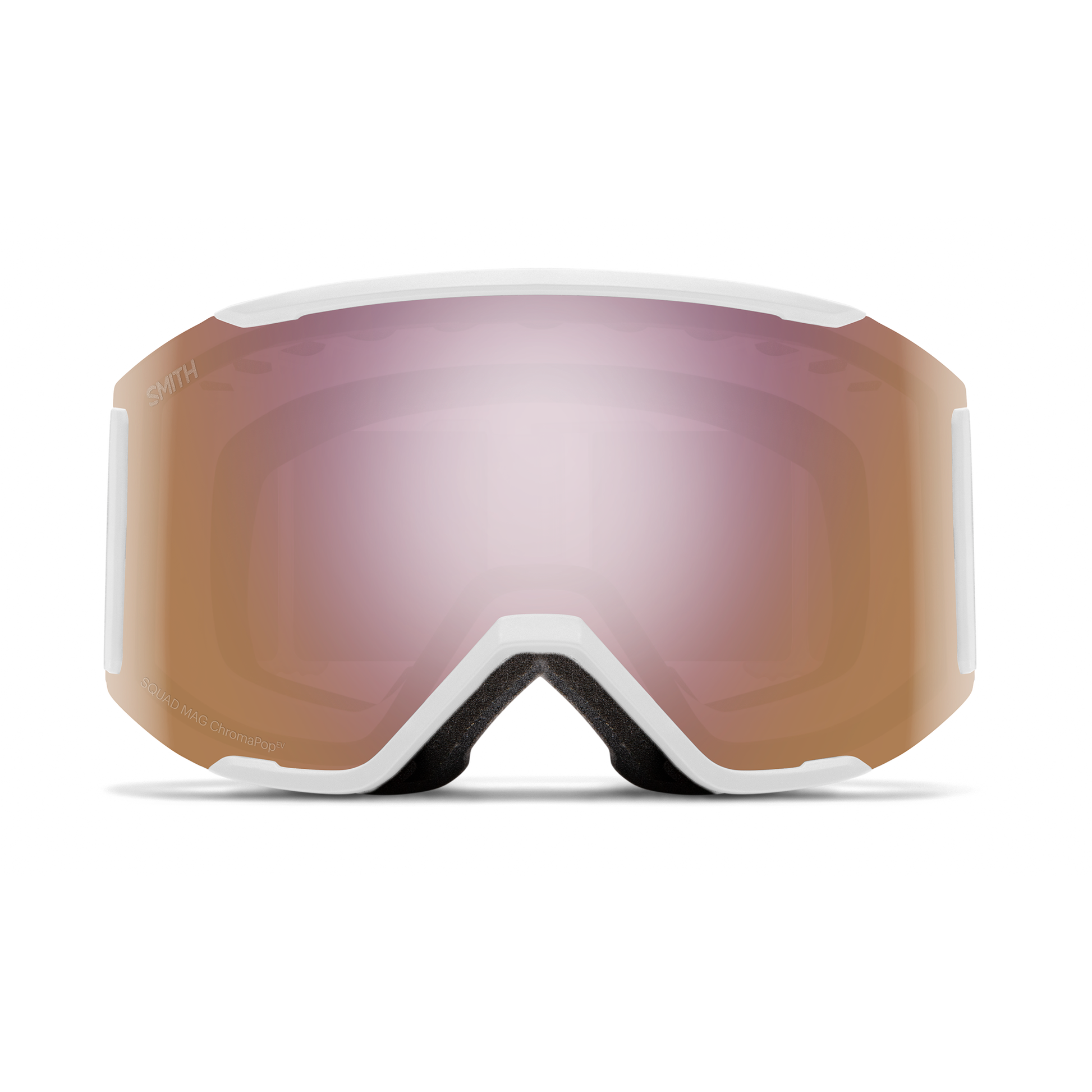 Smith Optics Snow Goggle Squad MAG - White Vapor - ChromaPop Everyday Rose Gold Mirror