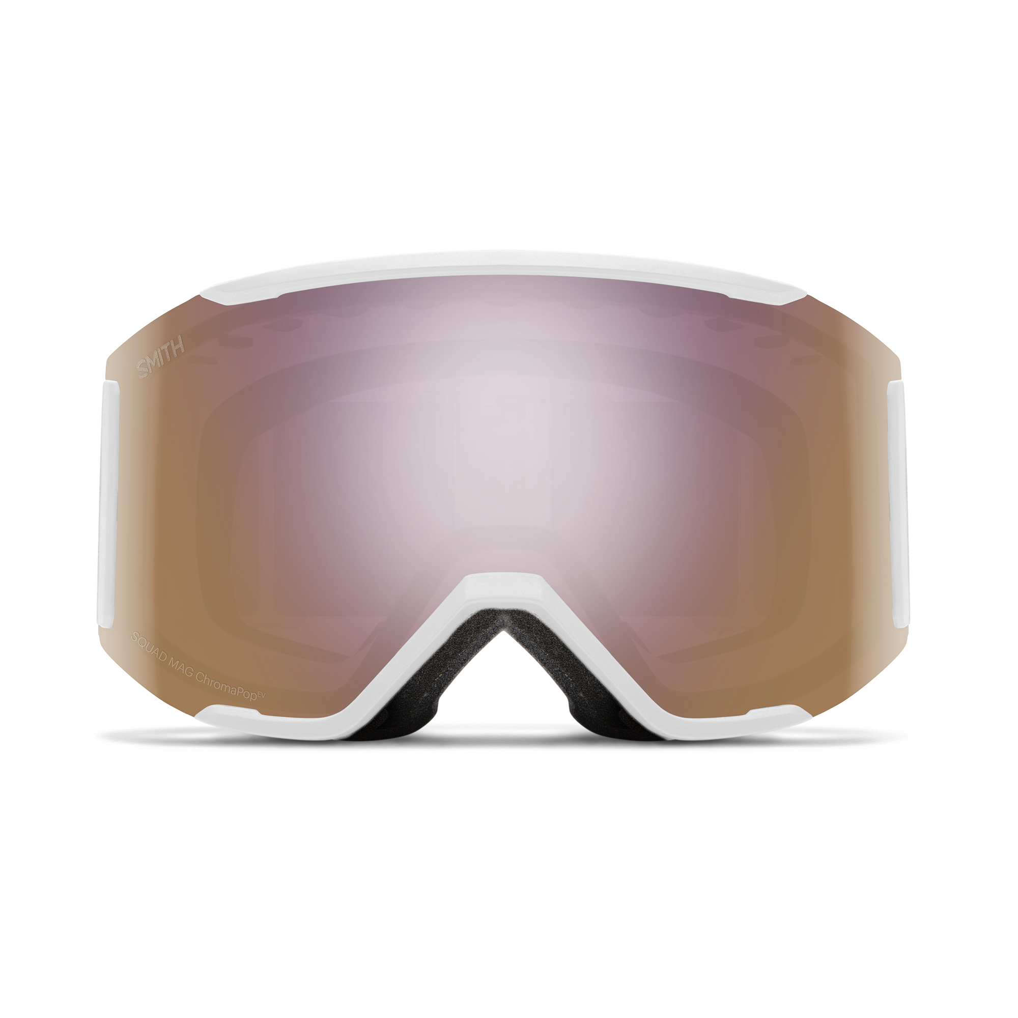 Smith Optics Snow Goggle Squad MAG - White Vapor - ChromaPop Everyday Rose Gold Mirror