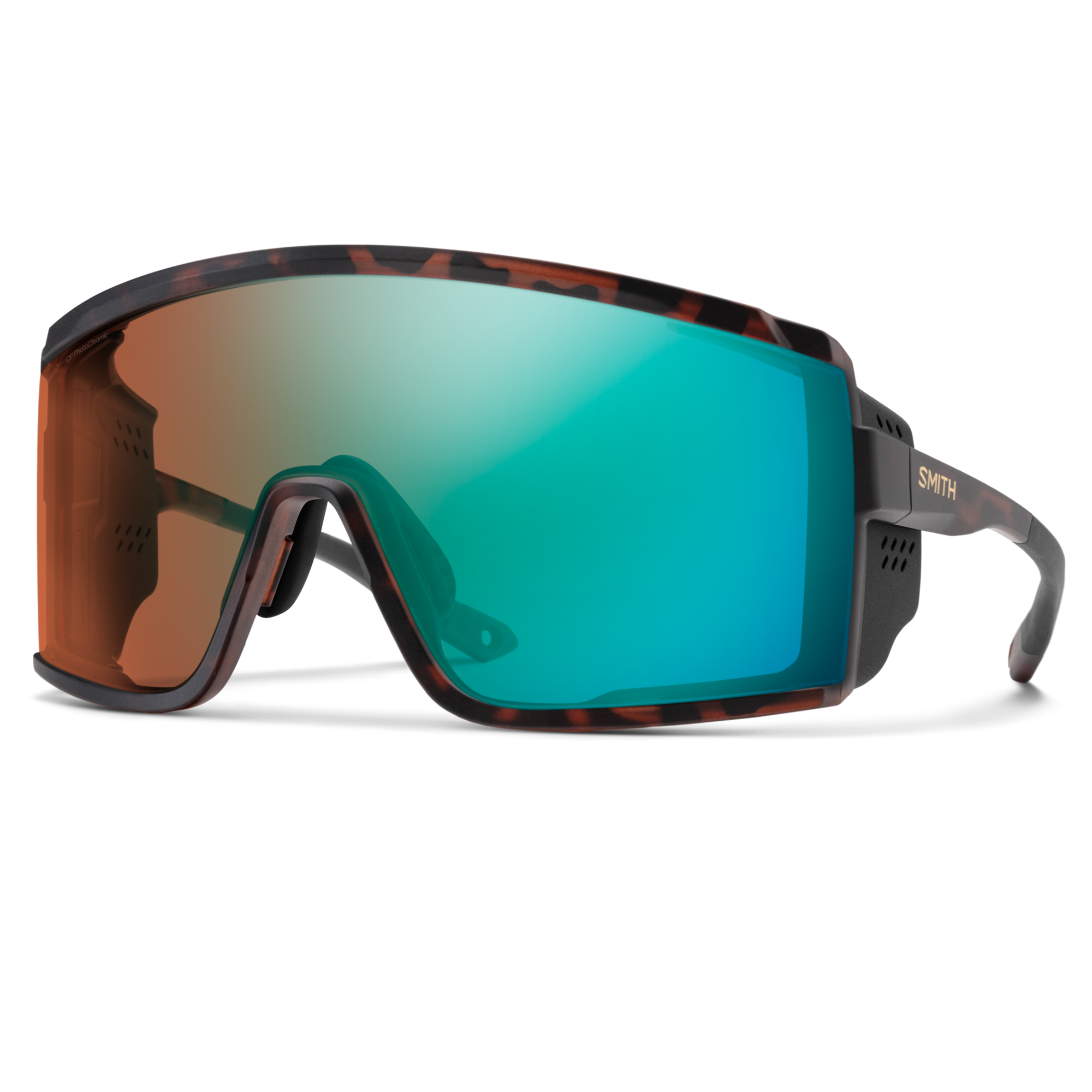 Smith Optics Sunglass Pursuit - Matte Tortoise - ChromaPop Glacier Photochromic Copper Opal Mirror