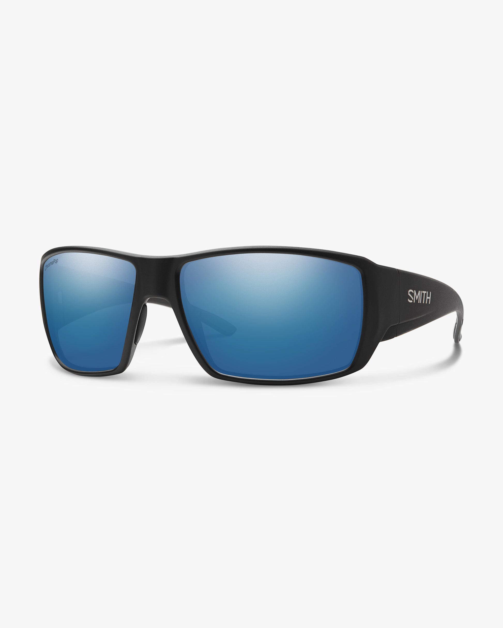 Smith Optics Sunglasses One Size Guide's Choice - Matte Black - Chromapop Glass Polarized Blue Mirror