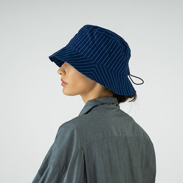 Sublime Roe U Hat Dot Stripe / One size Indigo Bucket Cap