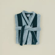 Terry Bath Robe, Sky/Peacock