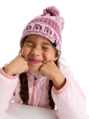 The North Face K Hat OS Kids' Cabin Ski Tuke - Pale Blossom Jacquard
