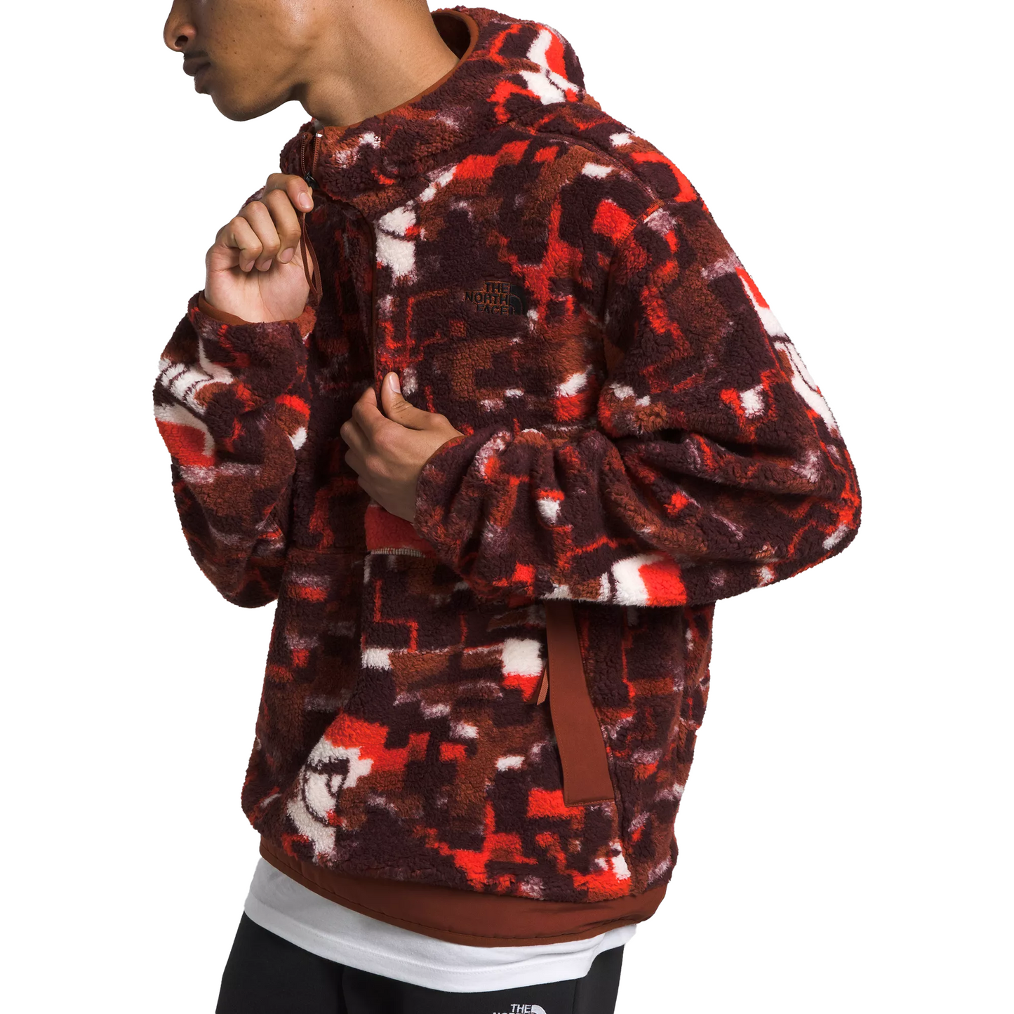The North Face M Jacket Campshire Fleece Jacket, Fiery Red Digi Half Dome Print