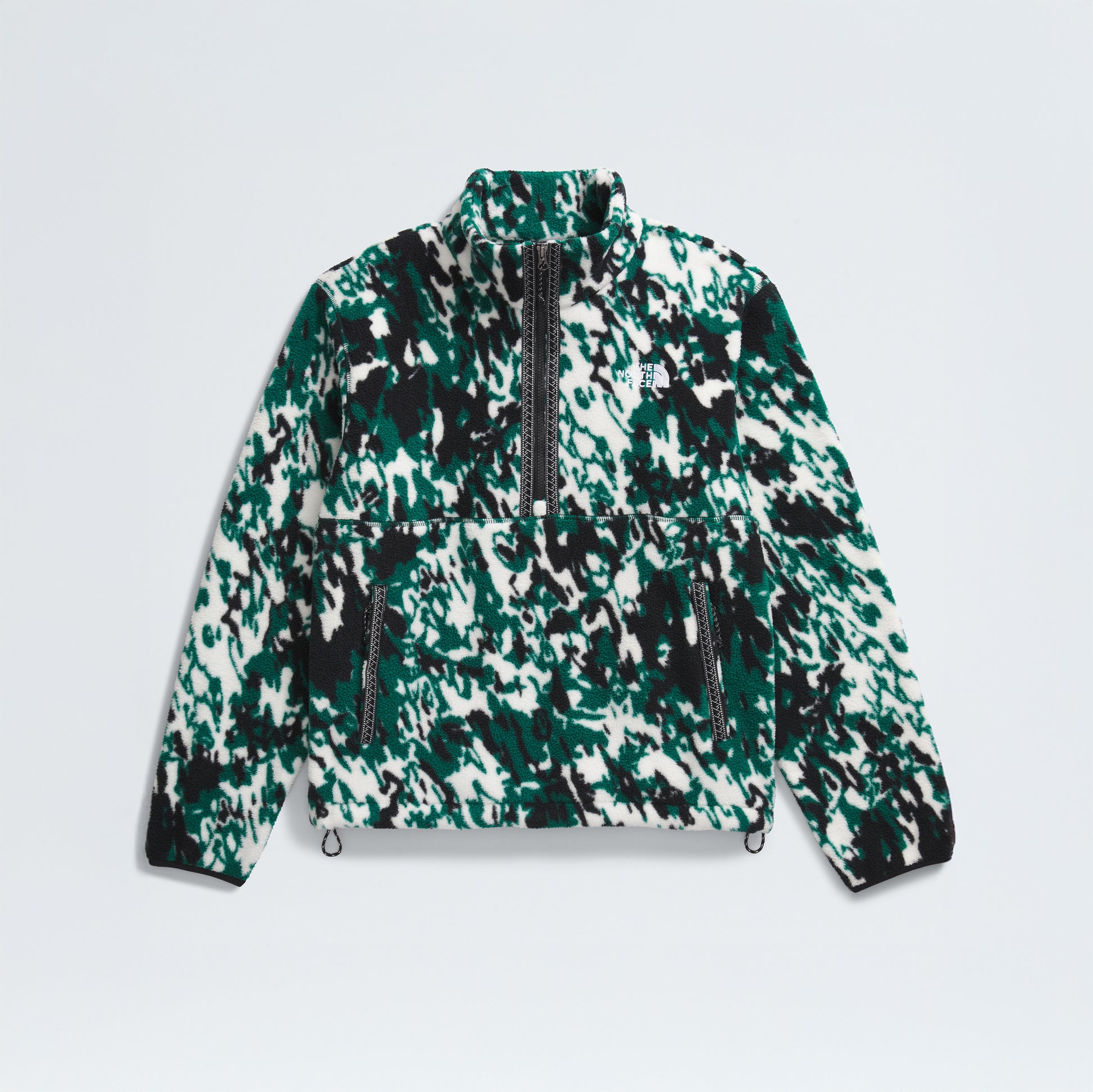 The North Face M Jacket Deep Nori Trail Grid Fleece Print / S M TNF Fleeski 1/4 Zip Pullover