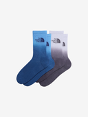 The North Face U Socks S Everyday Crew Socks Dip Dye 2P - Bold Blue/Active Blue/Grounded Plum/Pearl Stone