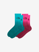 The North Face U Socks S Everyday Crew Socks Dip Dye 2P - Pacific Teal/Restorative Teal/Burgundy Crush/Lali Guran