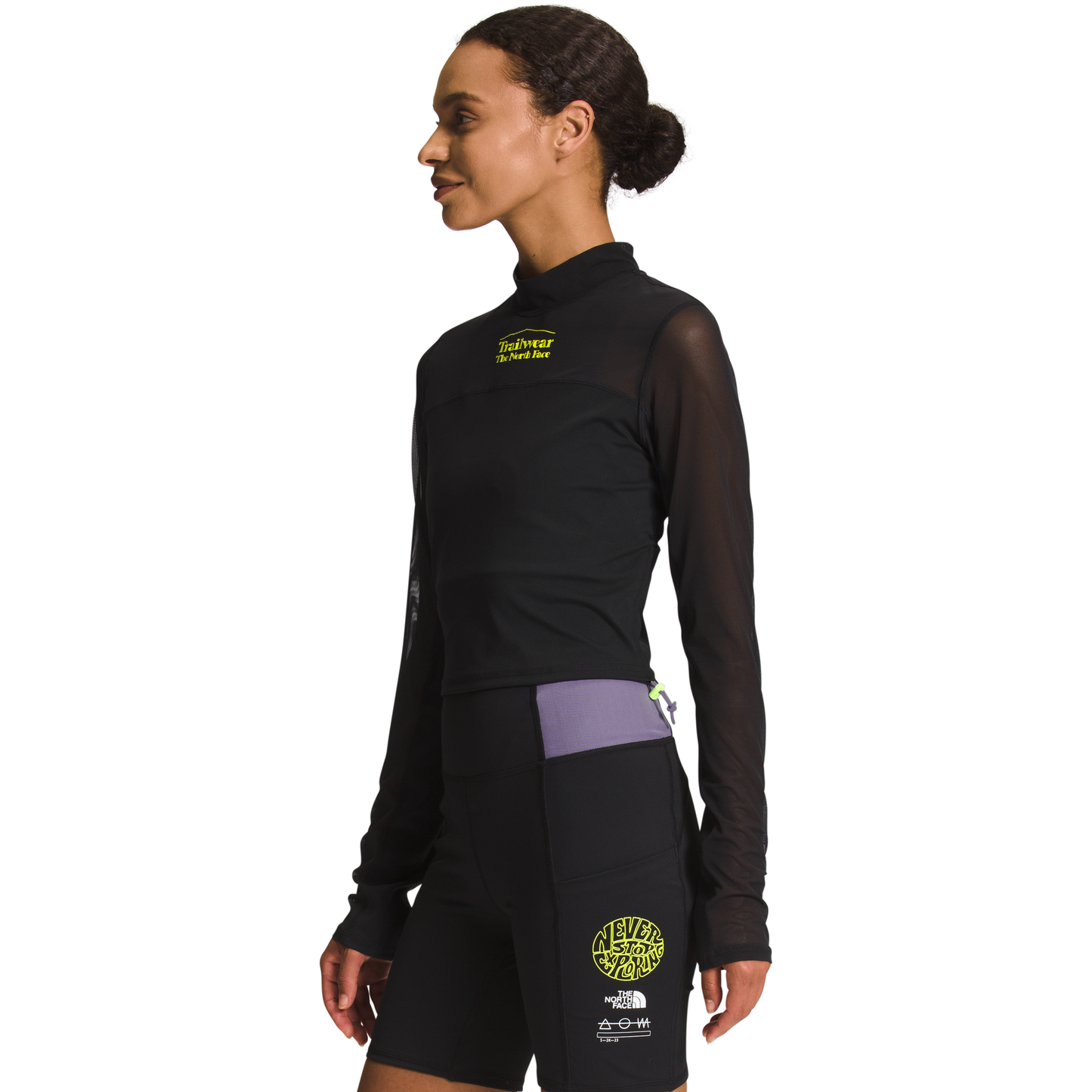The North Face W Active Top Women's Trailwear QTM Mock Neck L/S, TNF Black