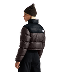 The North Face W Jacket Women's Nuptse Short Jacket - Dark Chestnut/TNF Black