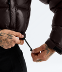 The North Face W Jacket Women's Nuptse Short Jacket - Dark Chestnut/TNF Black