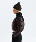The North Face W Jacket Women's Nuptse Short Jacket - Dark Chestnut/TNF Black