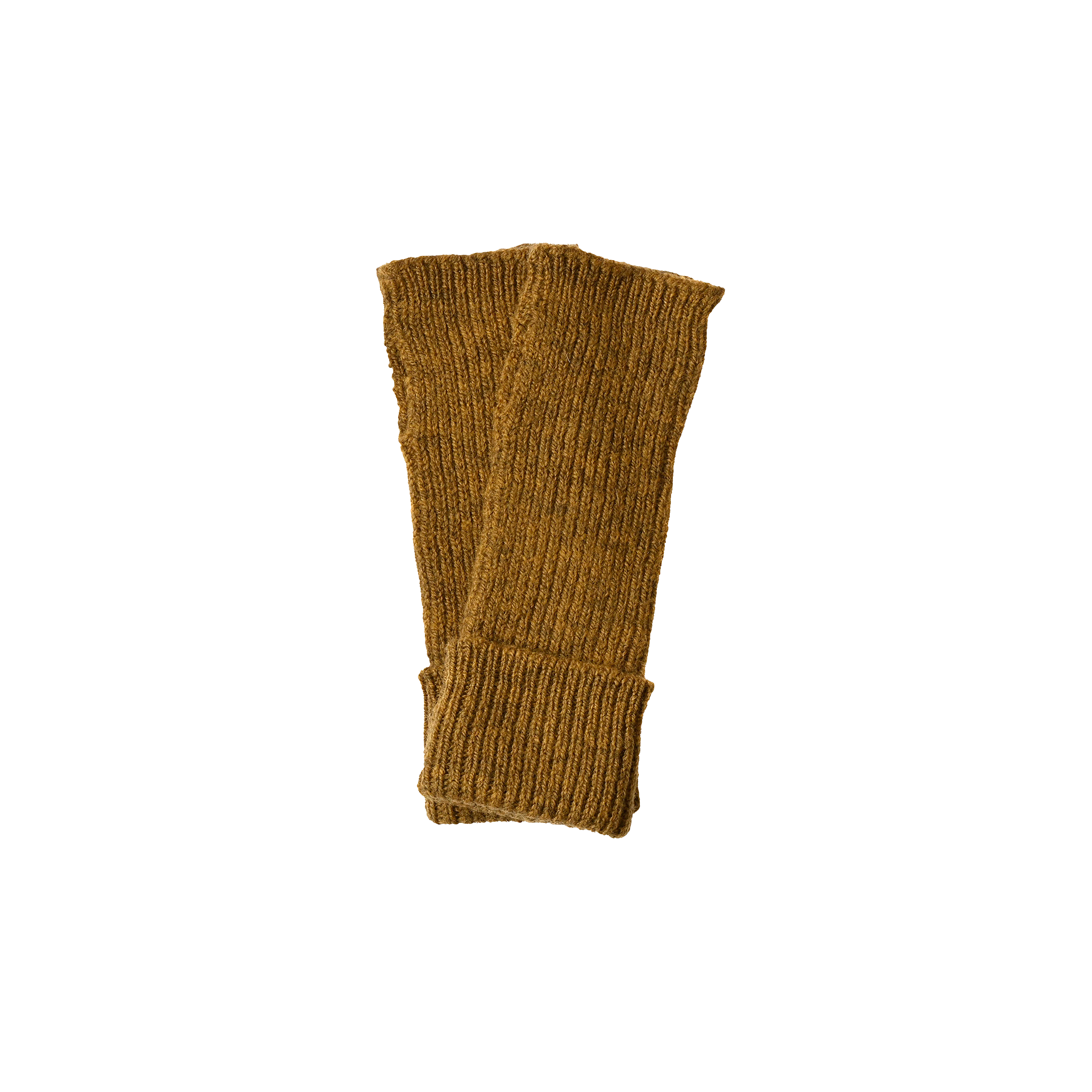 A pair of Margaret Howell Turn Back Hand Warmers folded neatly.