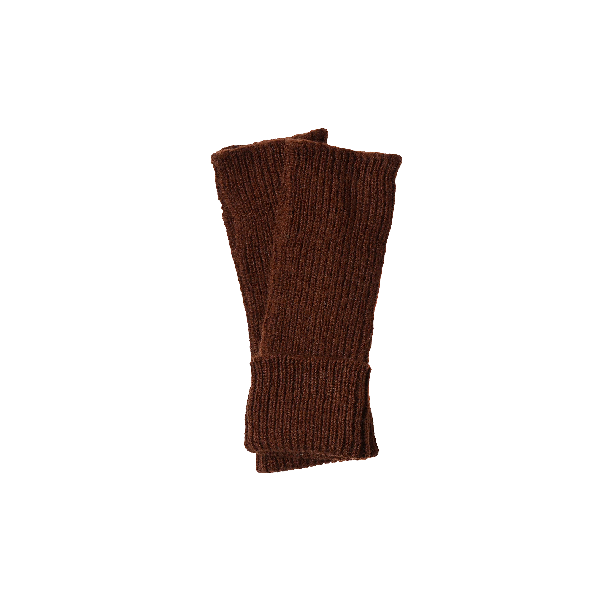 A pair of Margaret Howell Turn Back Hand Warmers folded together on a white background.
