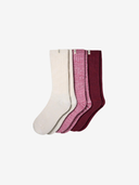 UGG W Socks O/S Rib Knit Slouchy Crew 3-Pack