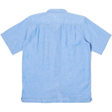 Universal Works M Button Down Shirt Camp Shirt, Blue