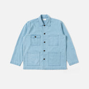 Universal Works M Jacket 8 Oz Organic Denim Dockside Jacket, Washed Indigo