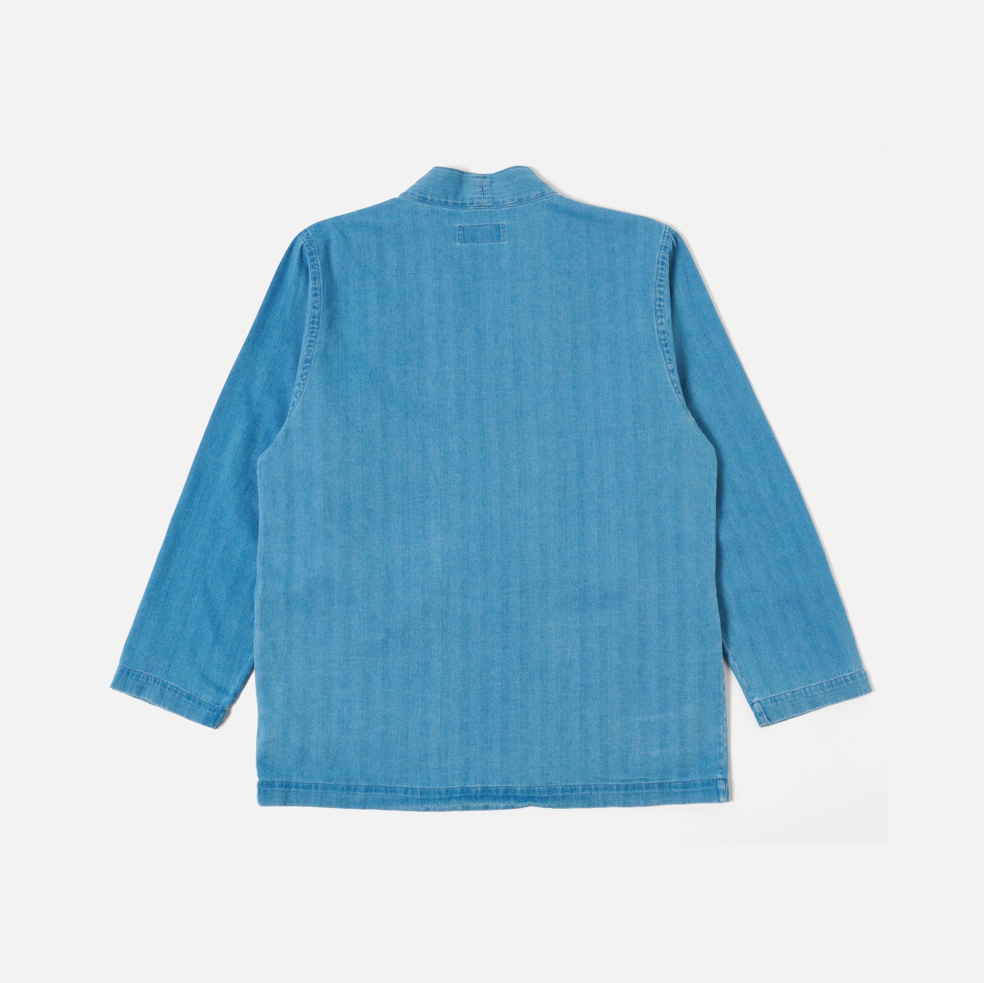 Universal Works M Jacket Herringbone Recycled Kyoto Work Jacket, Washed Indigo