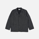 Universal Works M Jacket Mini Check Three Button Jacket, Black