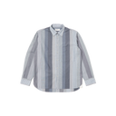 Universal Works M LS Button Down Shirt Blue Stripe / S Square Pocket Shirt
