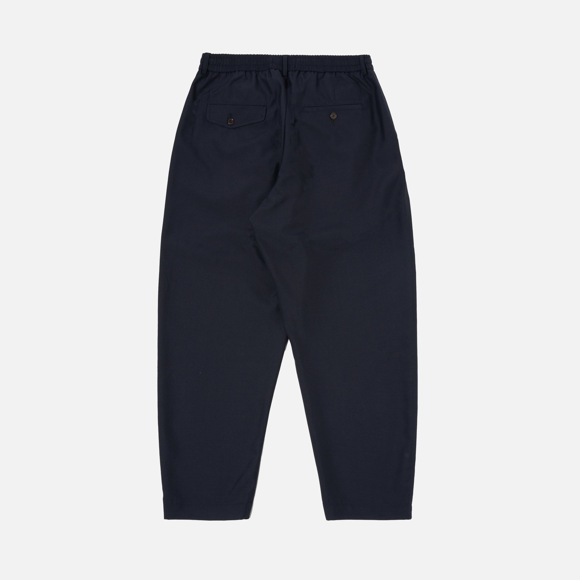 Universal Works M Pants Tropical Suiting Pleated Track Pant, Navy