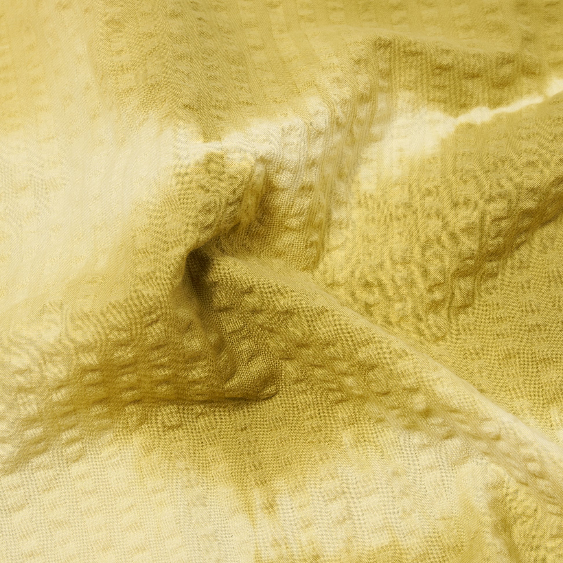 Universal Works M Shirt Tie n Dye Seersucker Camp Shirt, Khaki