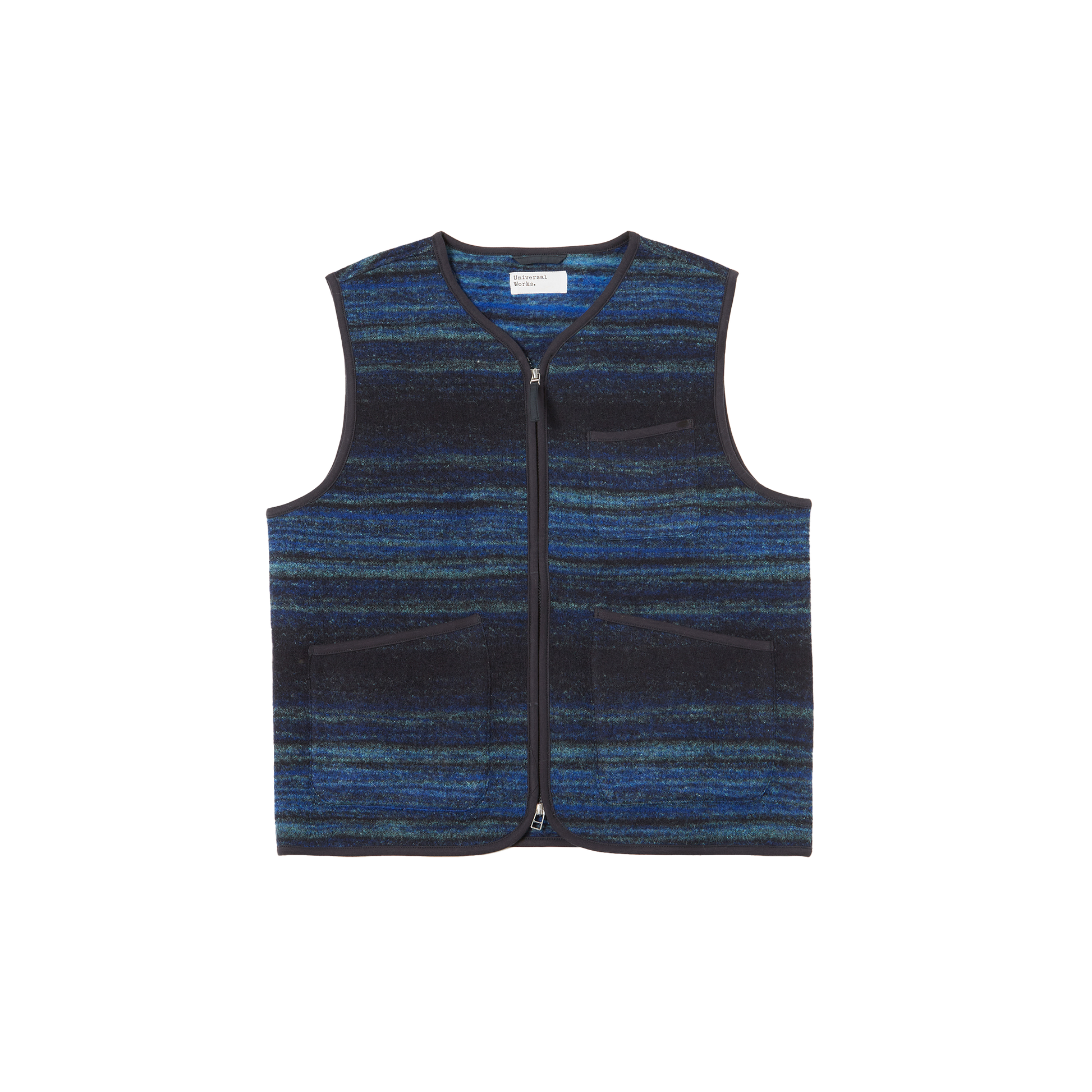 Universal Works M Vest Blue / S Zip Gillet