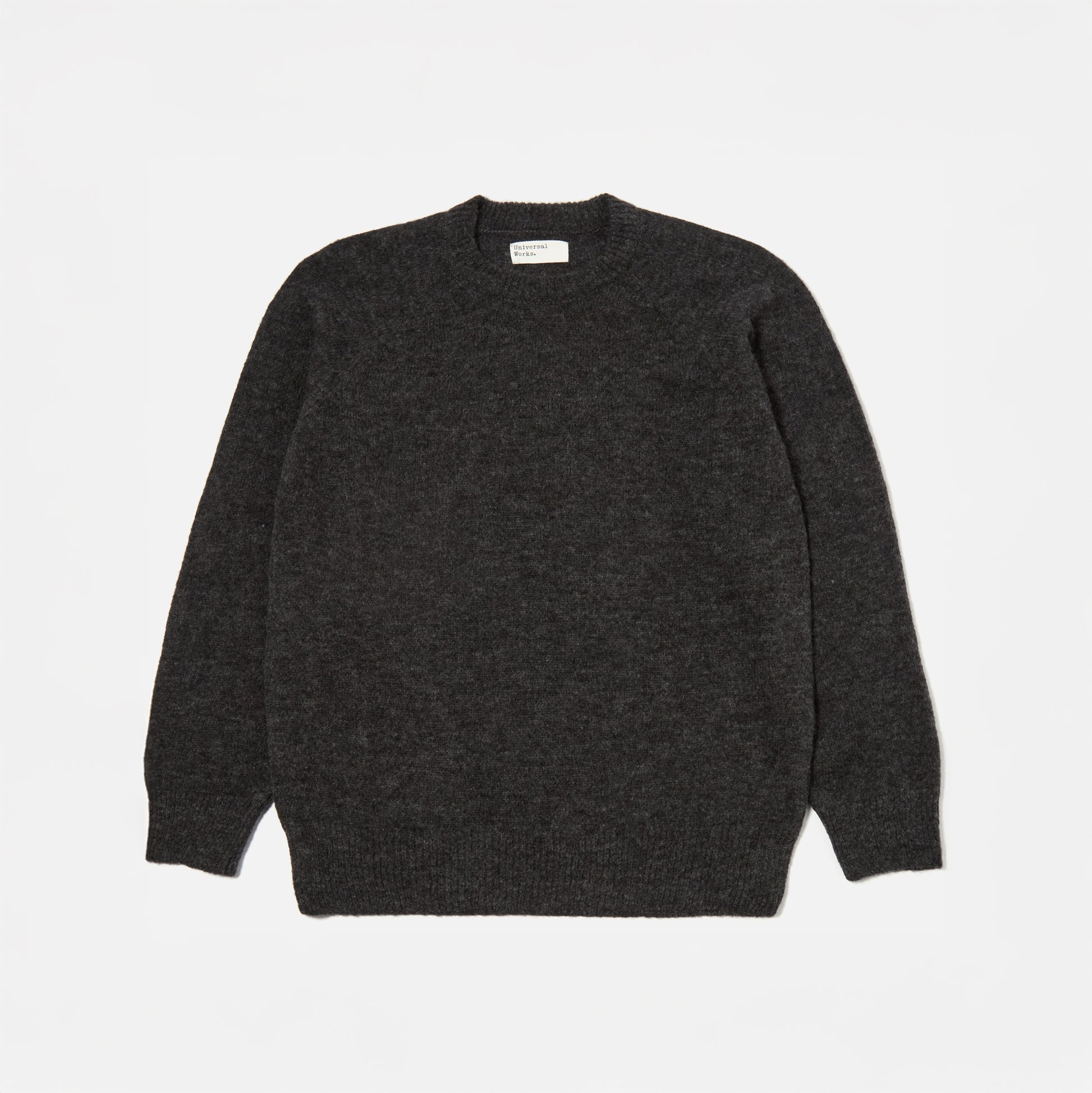 Universal Works Sweater Charcoal / XS Lyon Crew Alpaca Knit