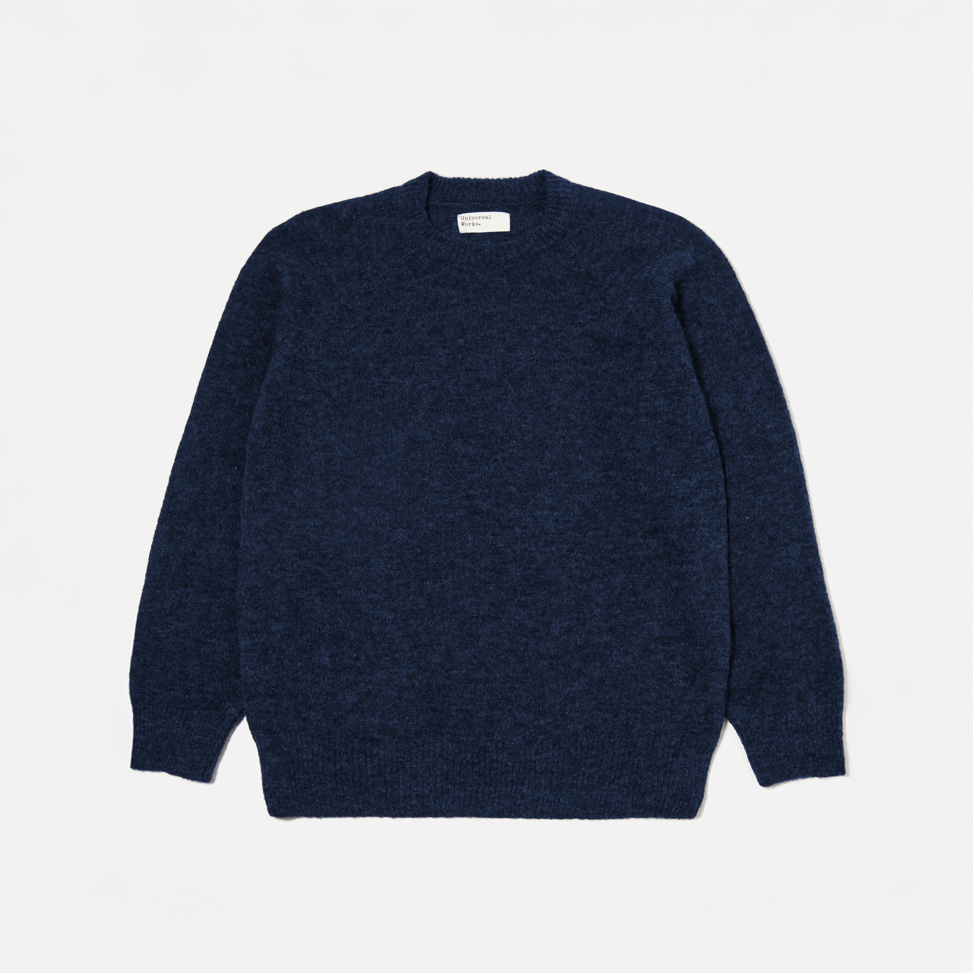 Universal Works Sweater Navy / XS Lyon Crew Alpaca Knit