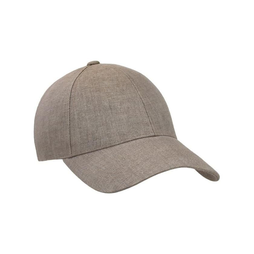 Varsity Headwear Baseball Cap Linen Cap, Argent Khaki