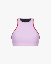 Wallien Bikini Top Bikini Top Racerfront Tie - Lilac / Red
