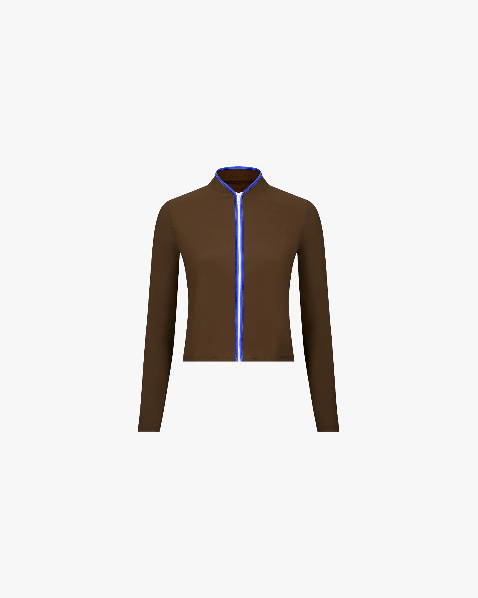 Wallien Rash Guard Rash Guard With Zip - Coffee / Blue