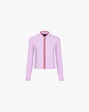 Wallien Rash Guard Rash Guard With Zip - Lilac / Red