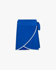 Wallien W Cover Up Wrap Skirt - Blue / White