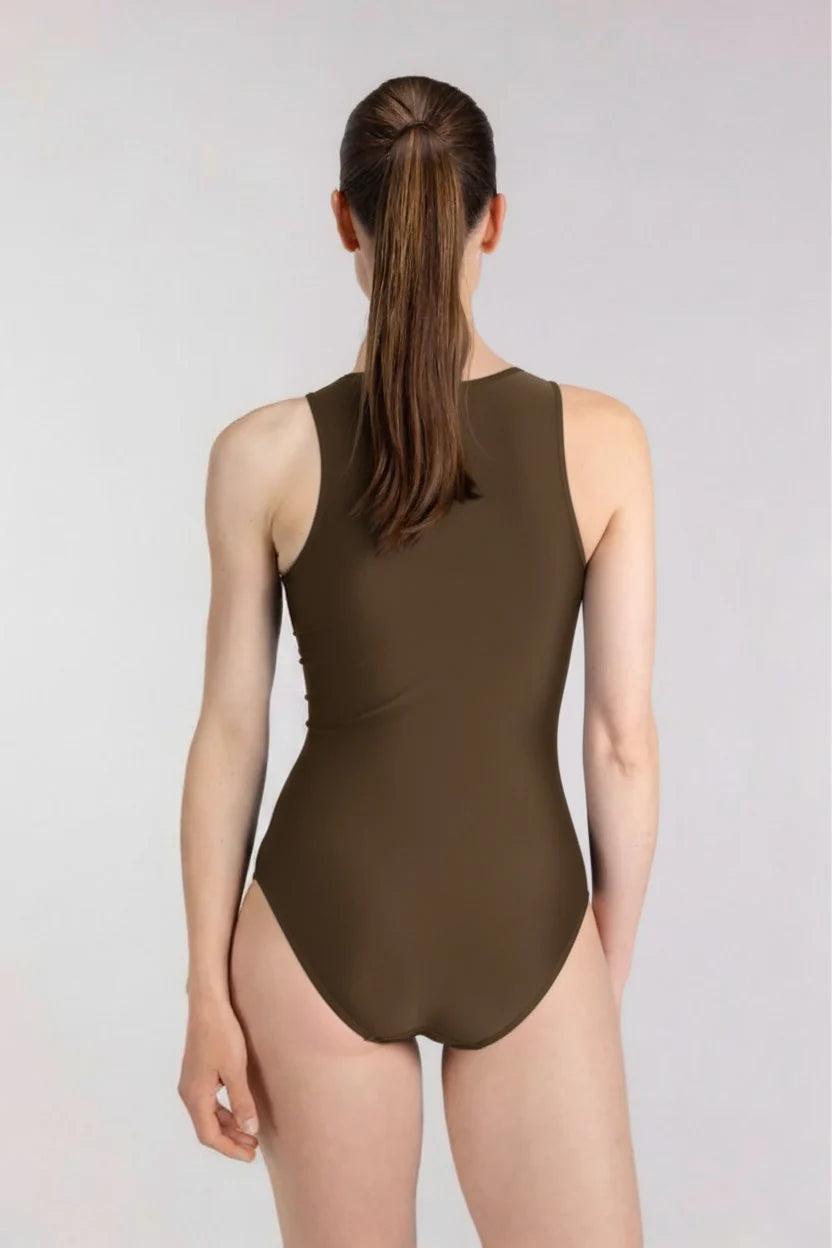Wallien W One Piece Yemaya One Piece Sleeveless Swimsuit - Coffee