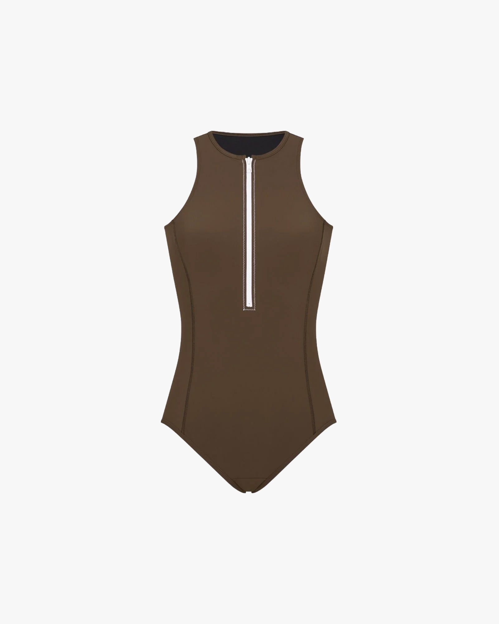 Wallien W One Piece Yemaya One Piece Sleeveless Swimsuit - Coffee