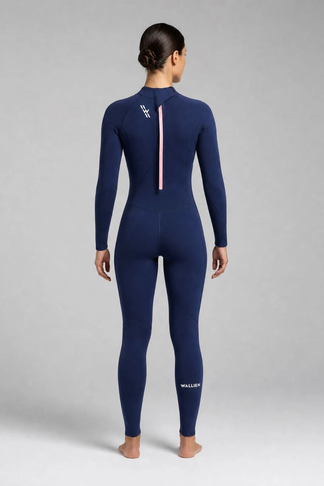 Wallien Wetsuit High Performance Yulex Wetsuit (3/2) Back Zip ― Navy