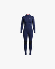 Wallien Wetsuit High Performance Yulex Wetsuit (3/2) Back Zip ― Navy