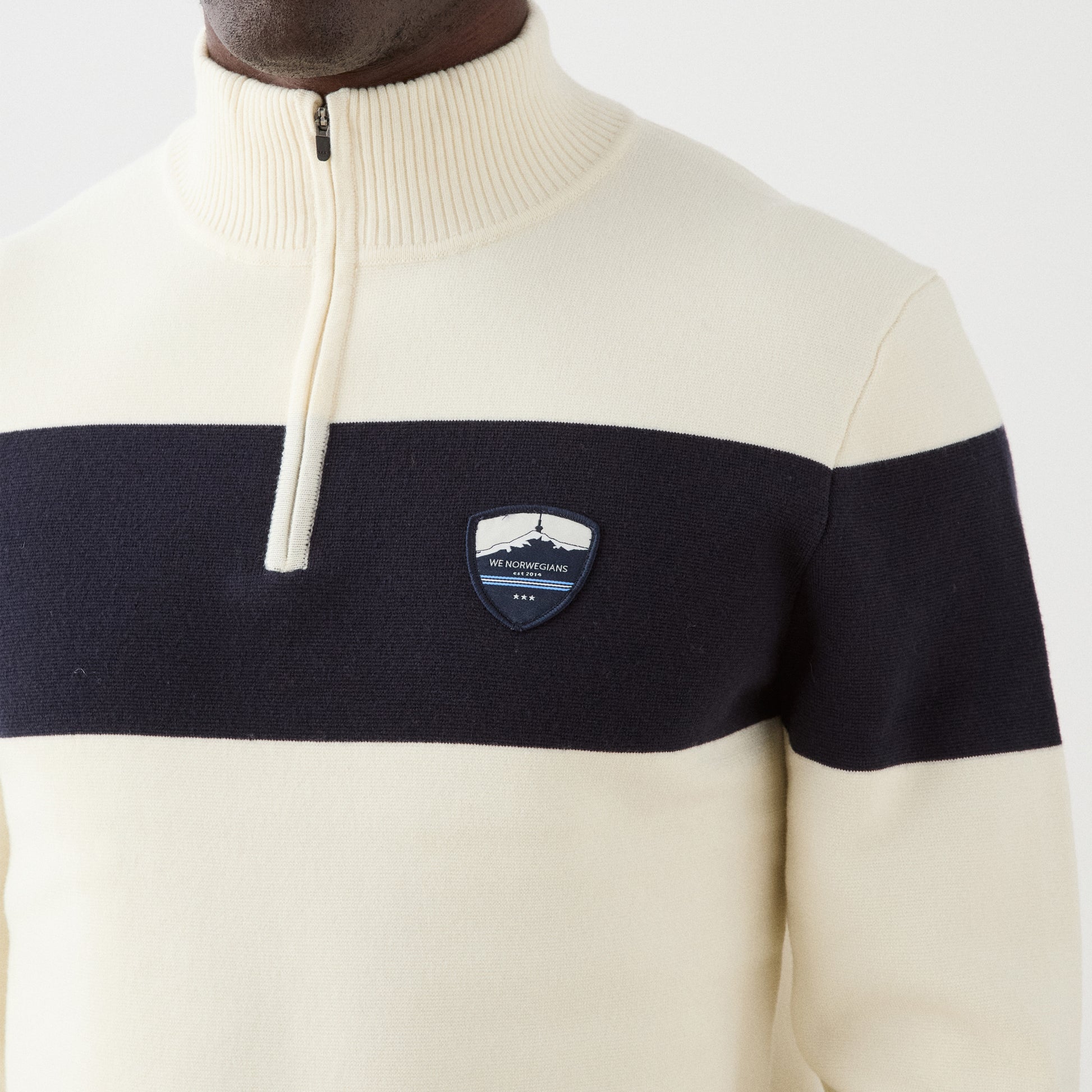 We Norwegians Sweater M Holmenkollen ZipUp Sweater - Off White