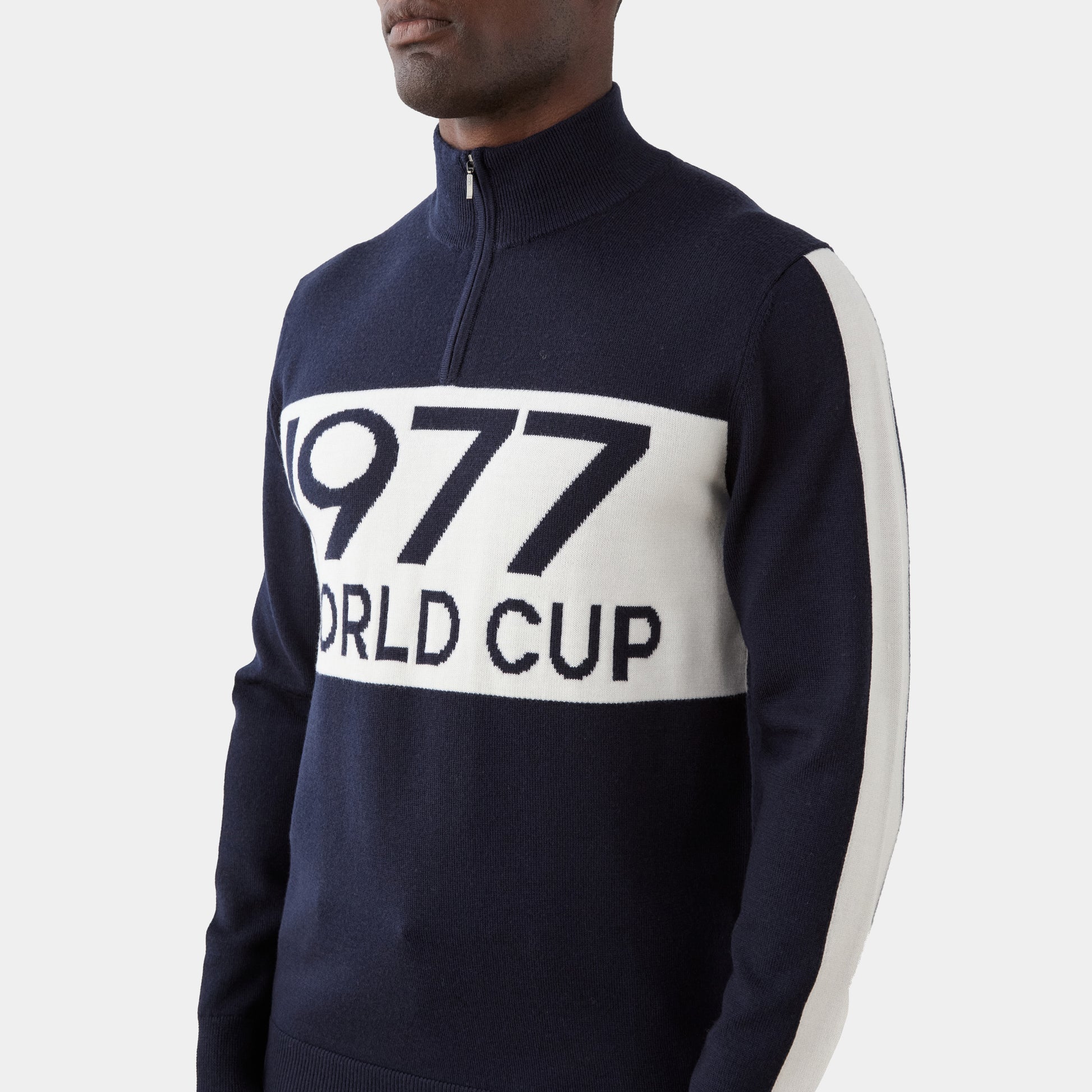 We Norwegians Sweater M World Cup Zip Up - Dark Blue
