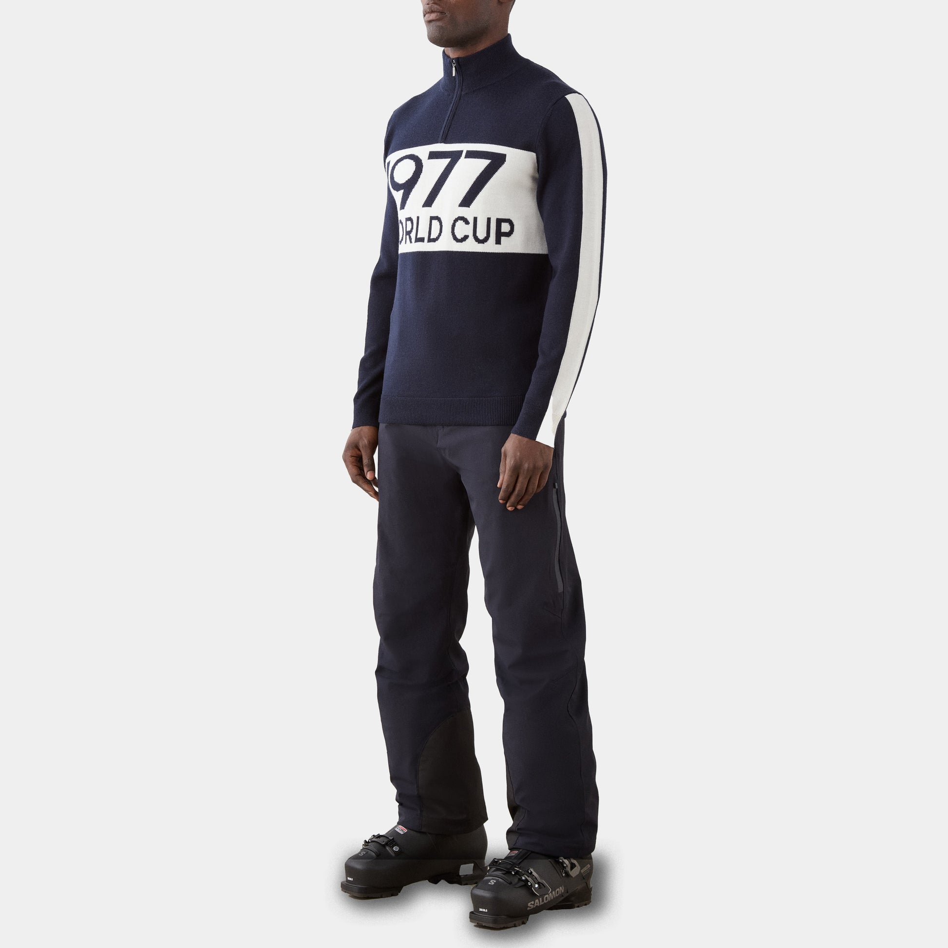 We Norwegians Sweater M World Cup Zip Up - Dark Blue