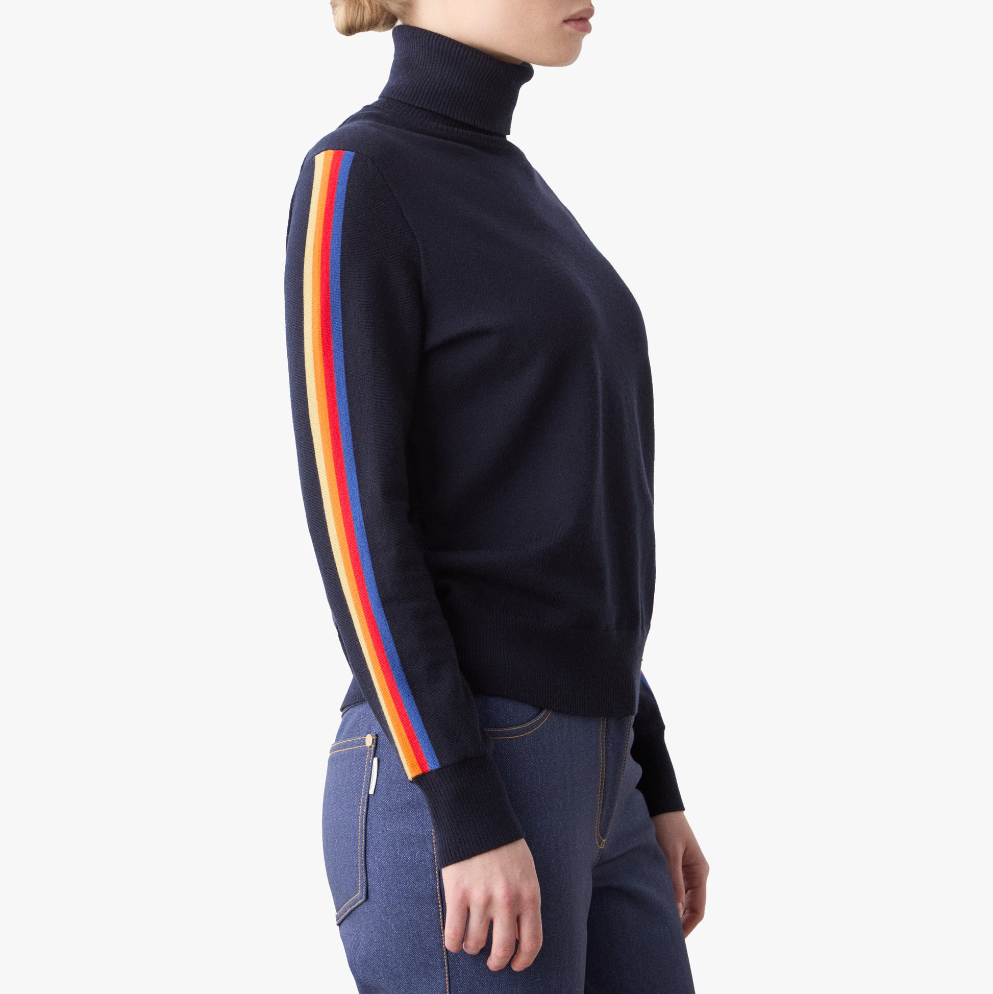 We Norwegians Sweater W Freebird Turtleneck - Navy Blue