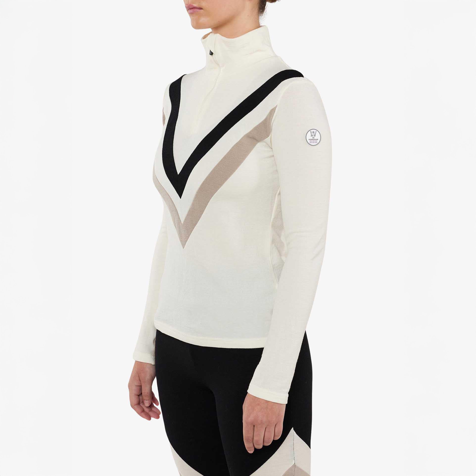 We Norwegians W Sweater Off-White / XS W Voss Chevron Zip-Up