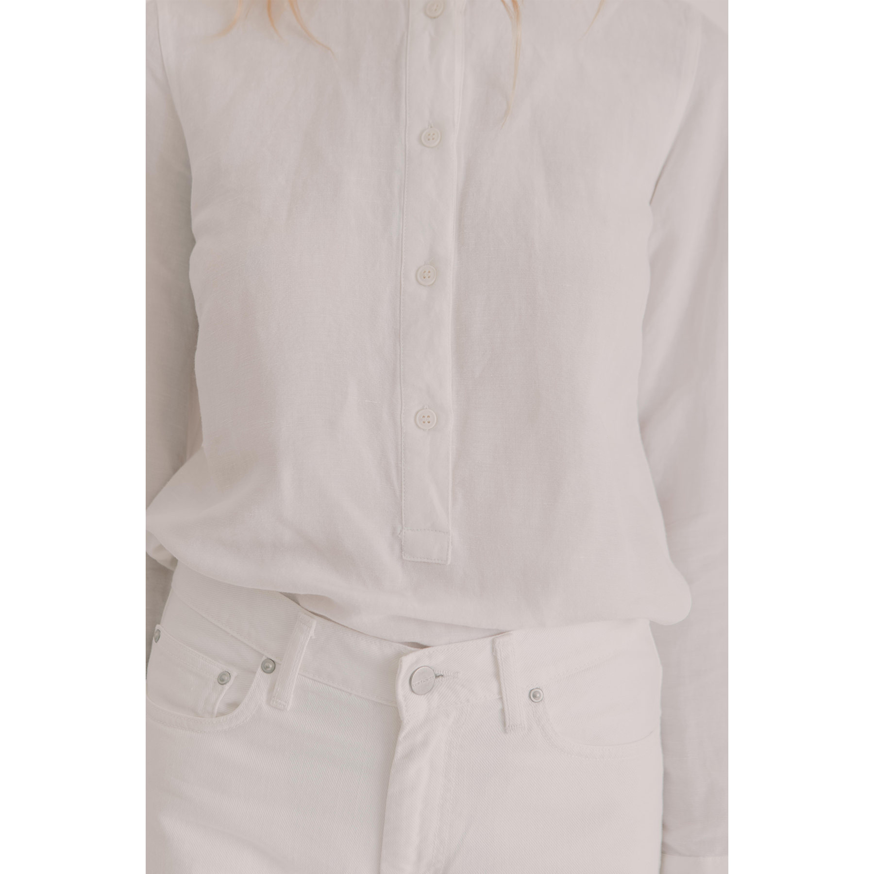 Westerlind W Shirting Women's Active Linen Pullover Shirt, White